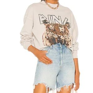 Anine Bing Stone Tiger Graphic Sweatshirt